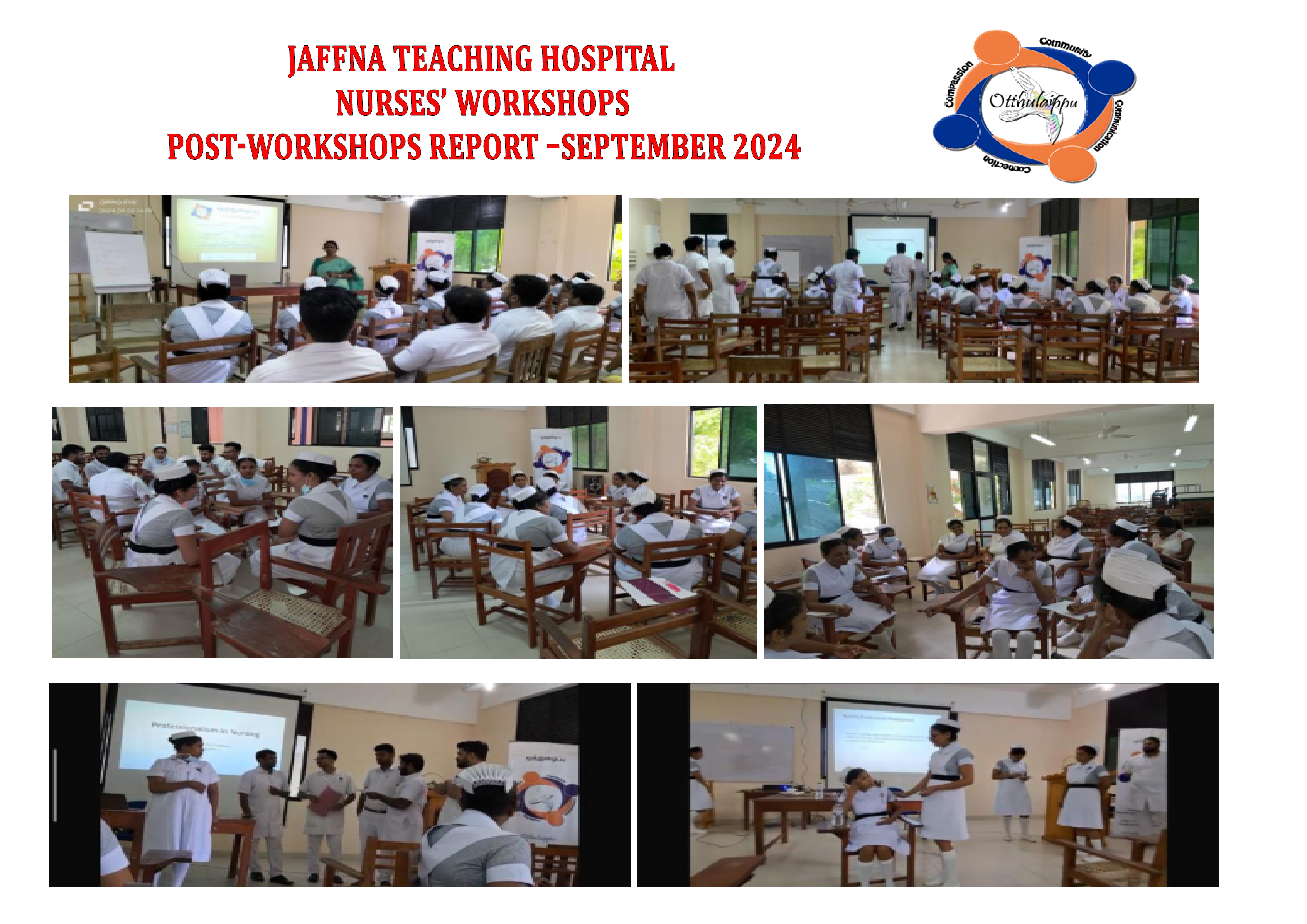 Jaffna Teaching Hospital Nurses’ Workshops Post-workshops report –September 2024