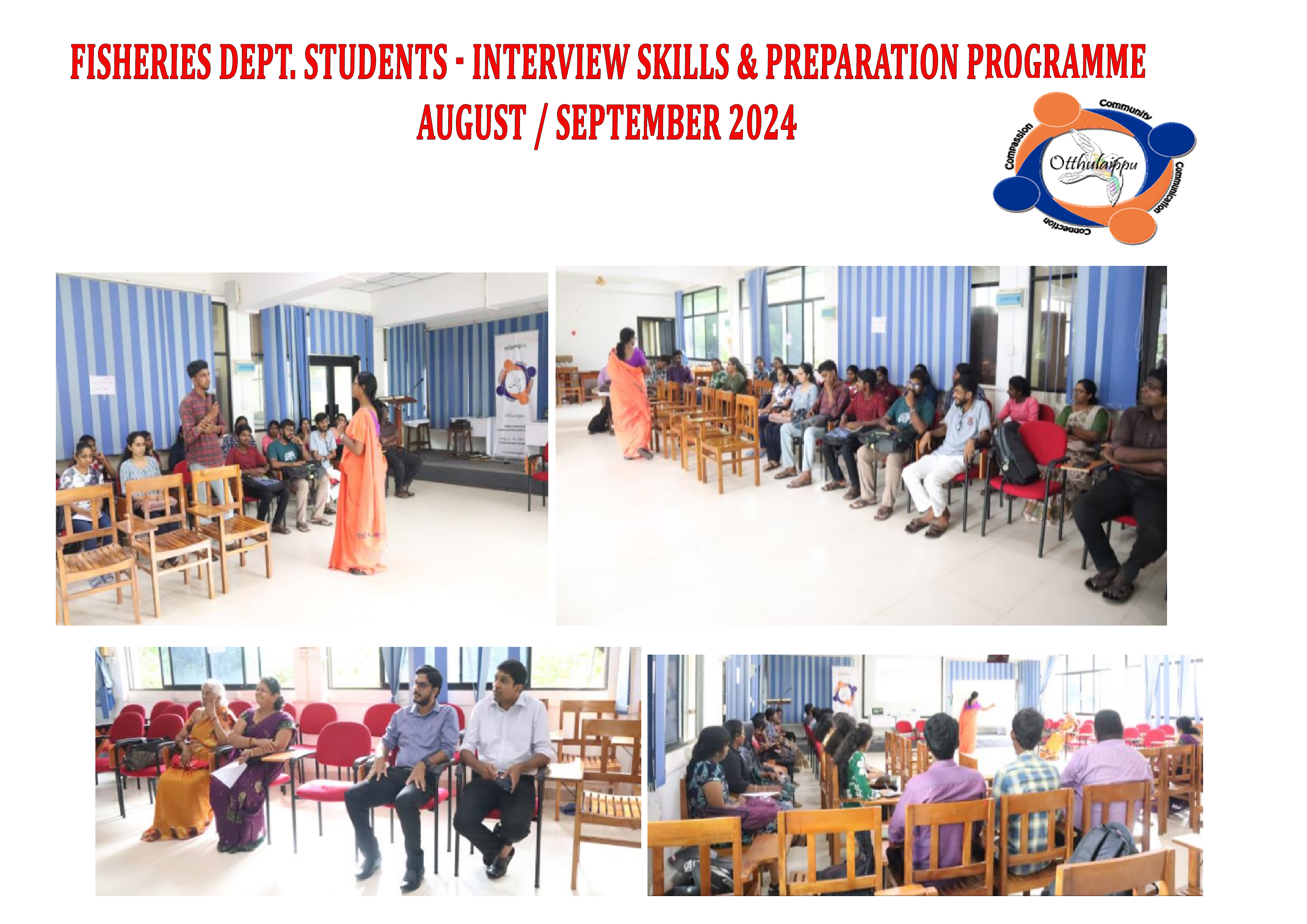 Fisheries Dept. Students - Interview skills & Preparation Programme